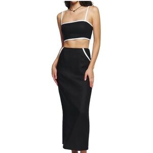 House of Harlow 1960 Black and White Skirt Set